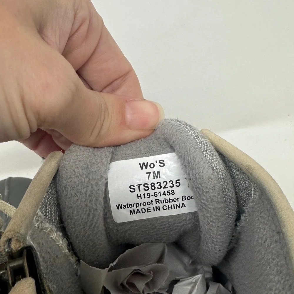 Sperry Saltwater Duck Boot Silver Grey 7